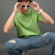 Green Solid T-Shirt