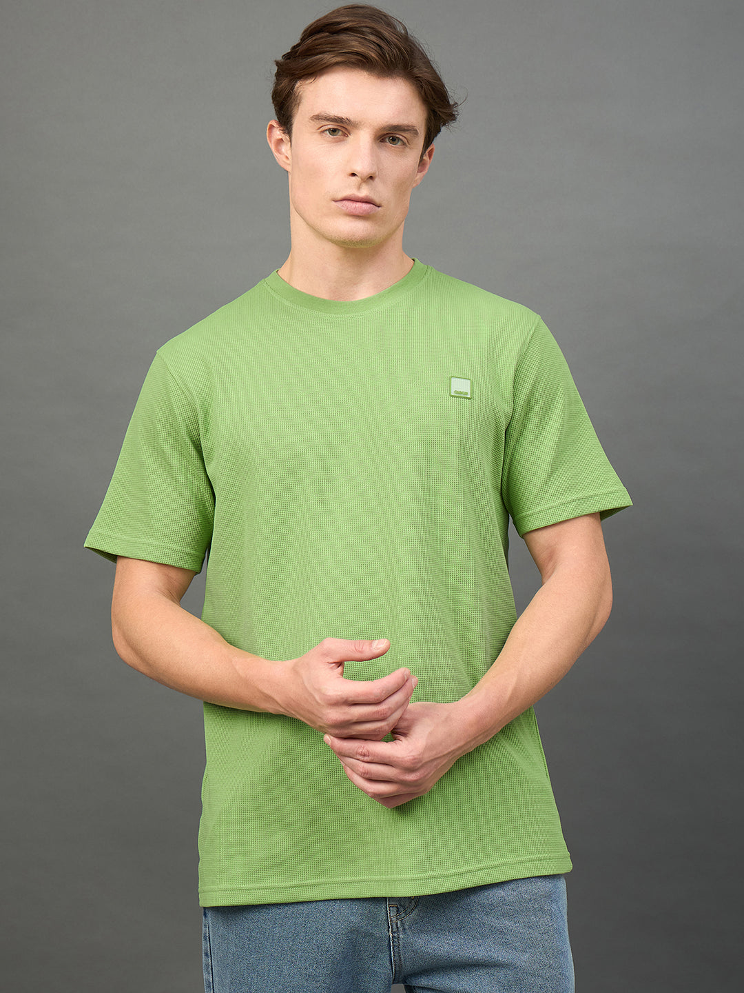 Green Solid T-Shirt