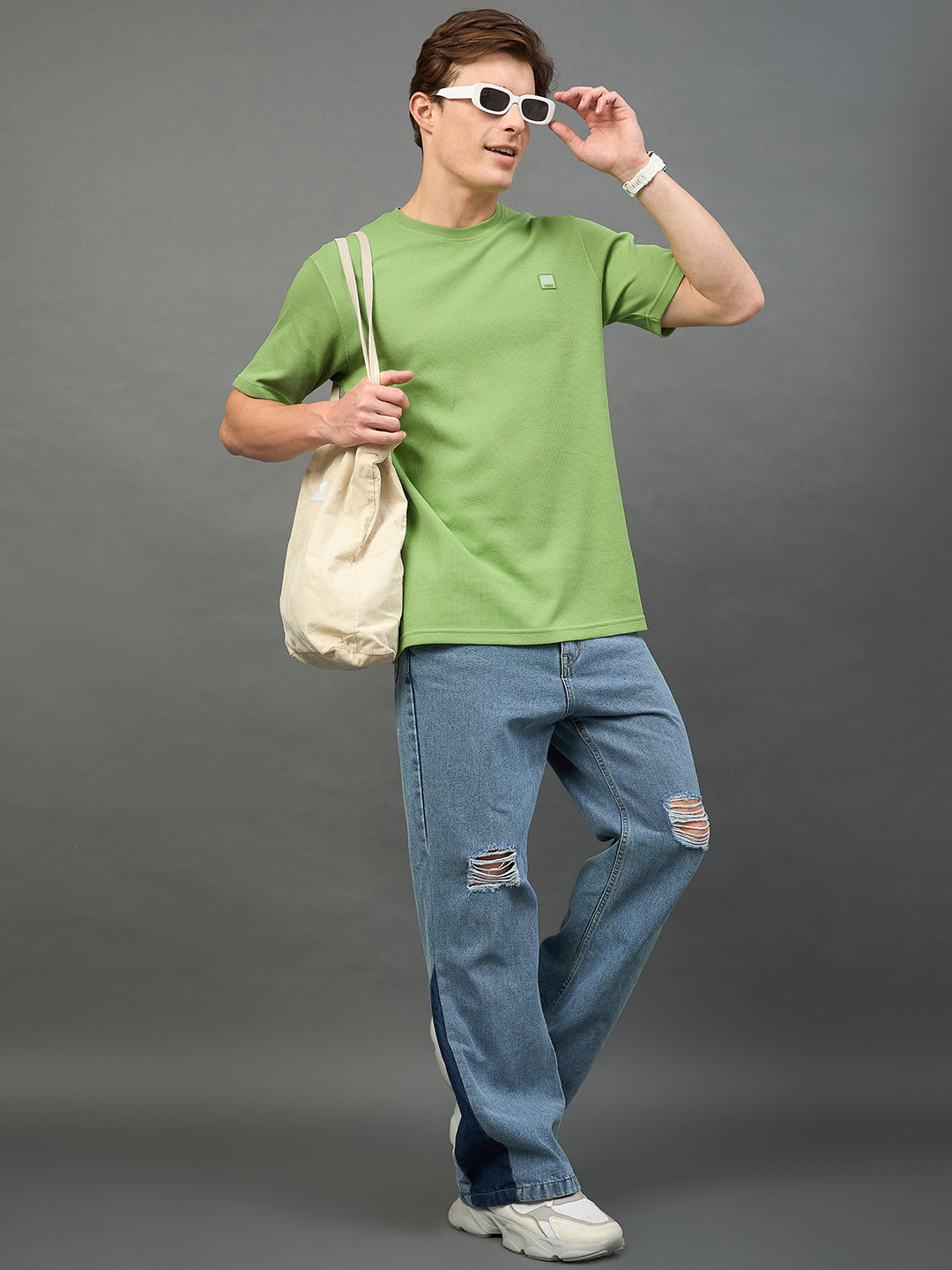 Green Solid T-Shirt