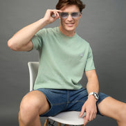 Light Green Solid T-Shirt