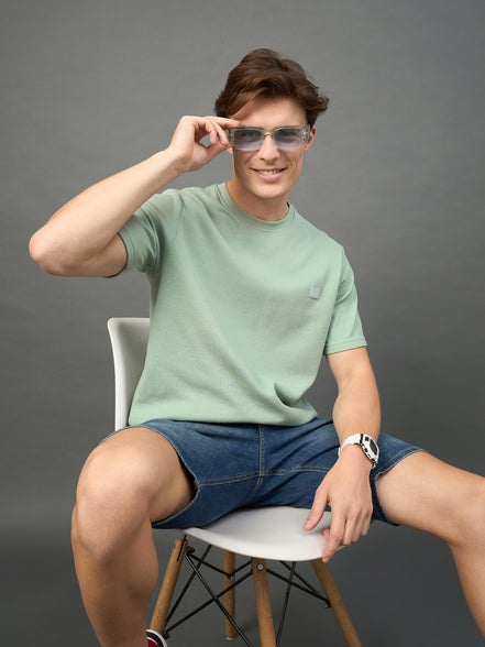 Light Green Solid T-Shirt