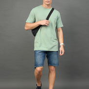 Light Green Solid T-Shirt