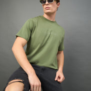 Olive Printed T-Shirt