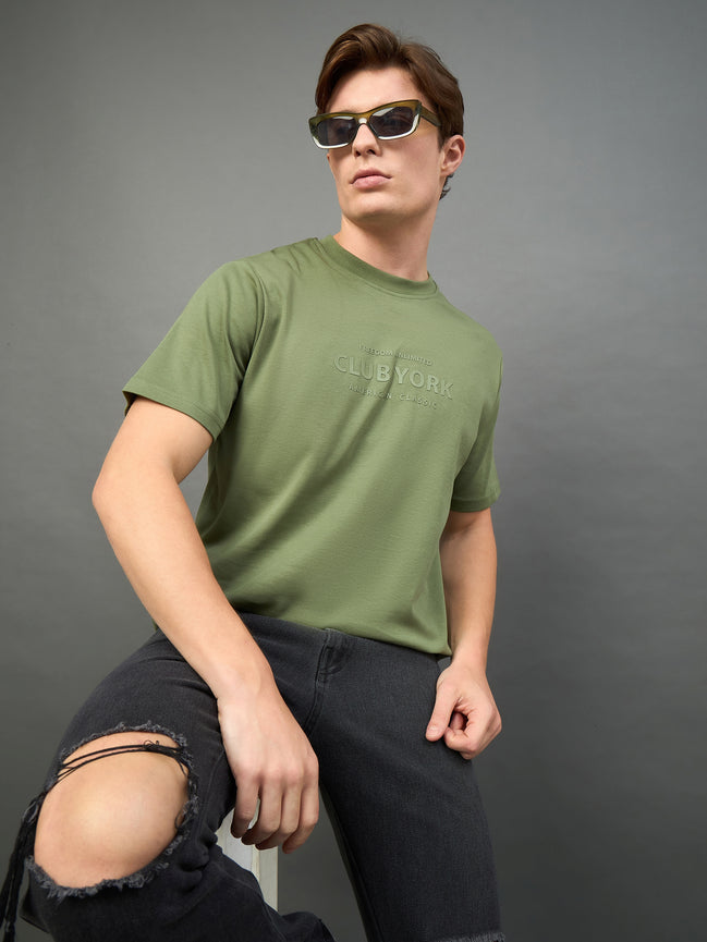 Olive Printed T-Shirt