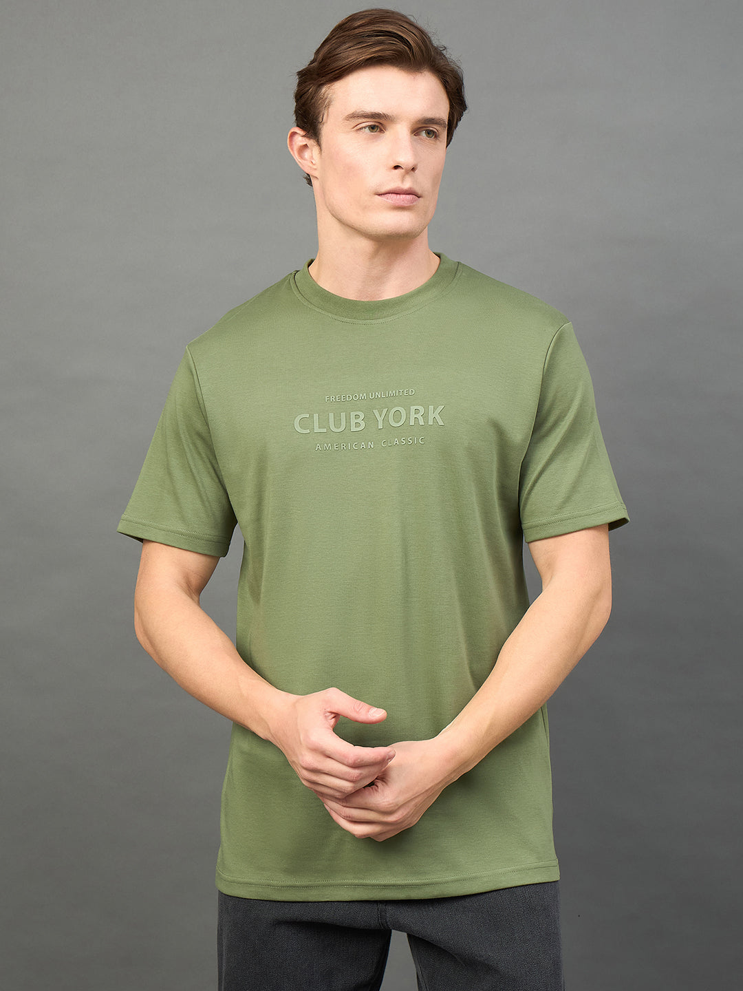 Olive Printed T-Shirt