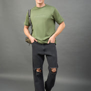 Olive Printed T-Shirt