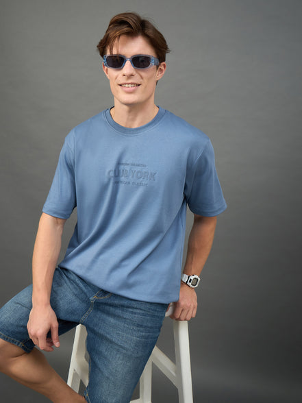 Blue Printed T-Shirt