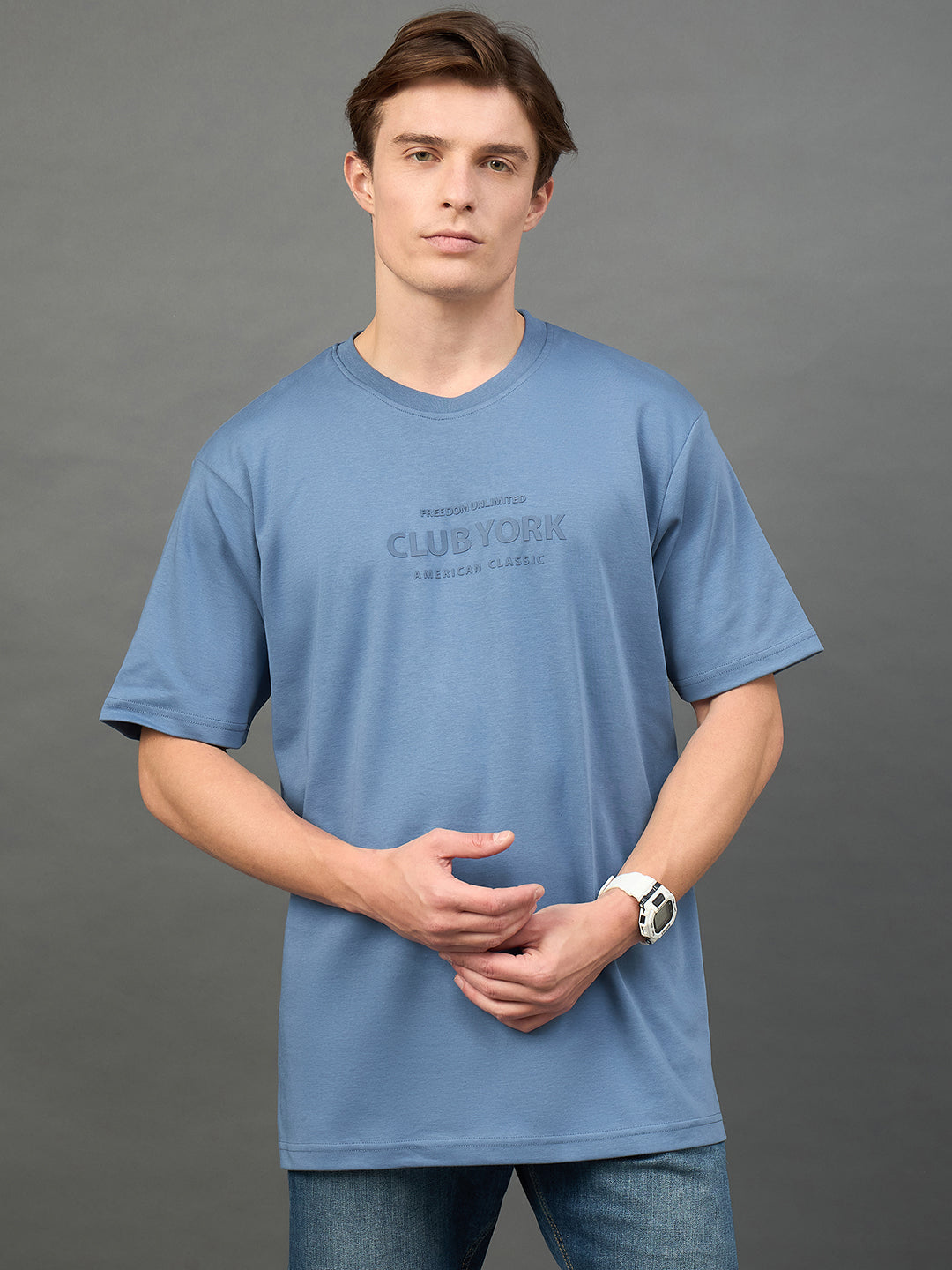 Blue Printed T-Shirt