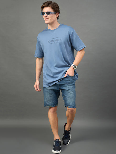 Blue Printed T-Shirt