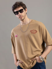Courage Journey Embroidered Oversized T-Shirt For Men