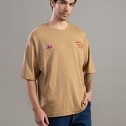 Courage Journey Embroidered Oversized T-Shirt For Men