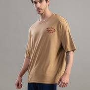 Courage Journey Embroidered Oversized T-Shirt For Men