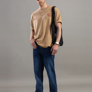 Courage Journey Embroidered Oversized T-Shirt For Men
