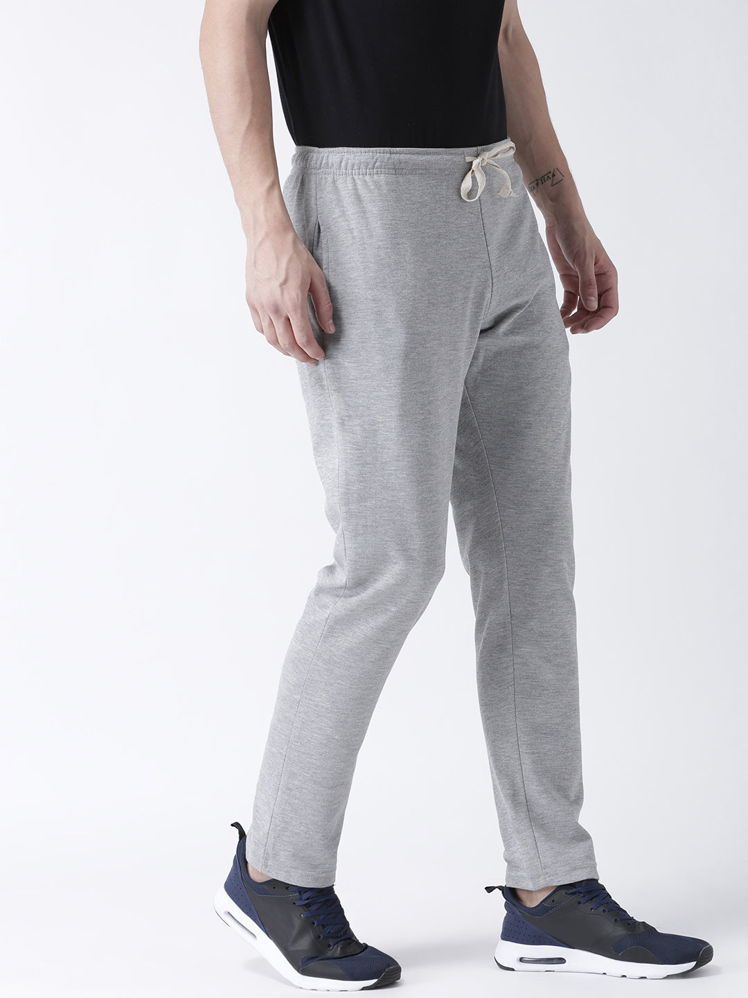 Grey Solid Track Pant