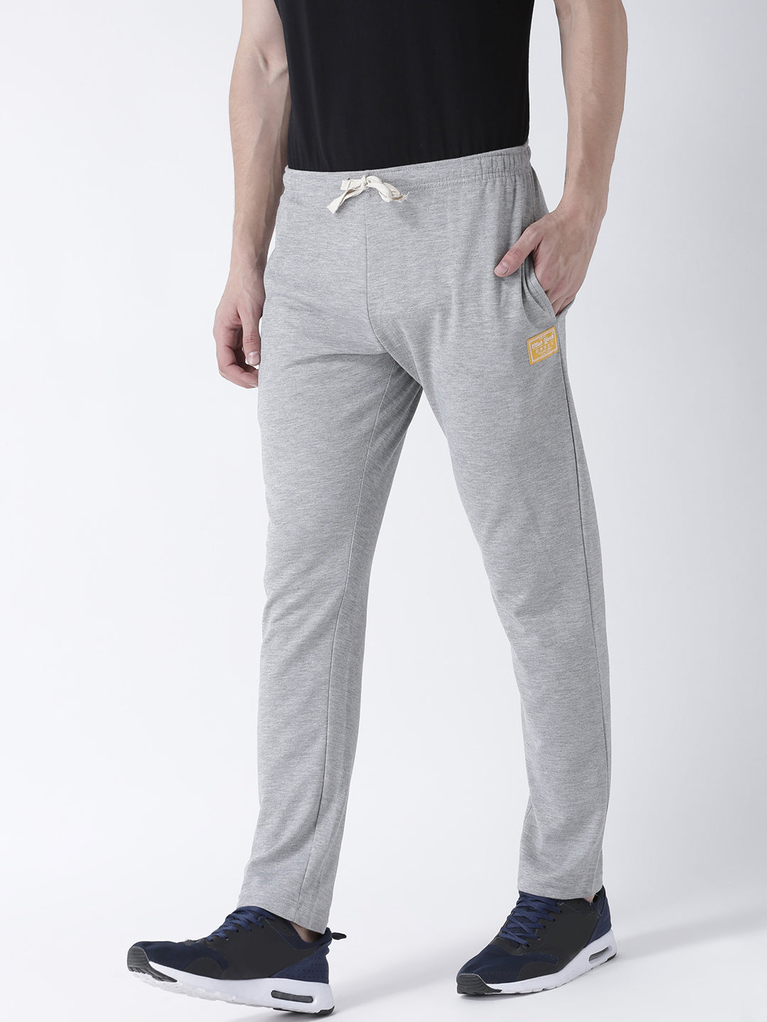 Grey Solid Track Pant