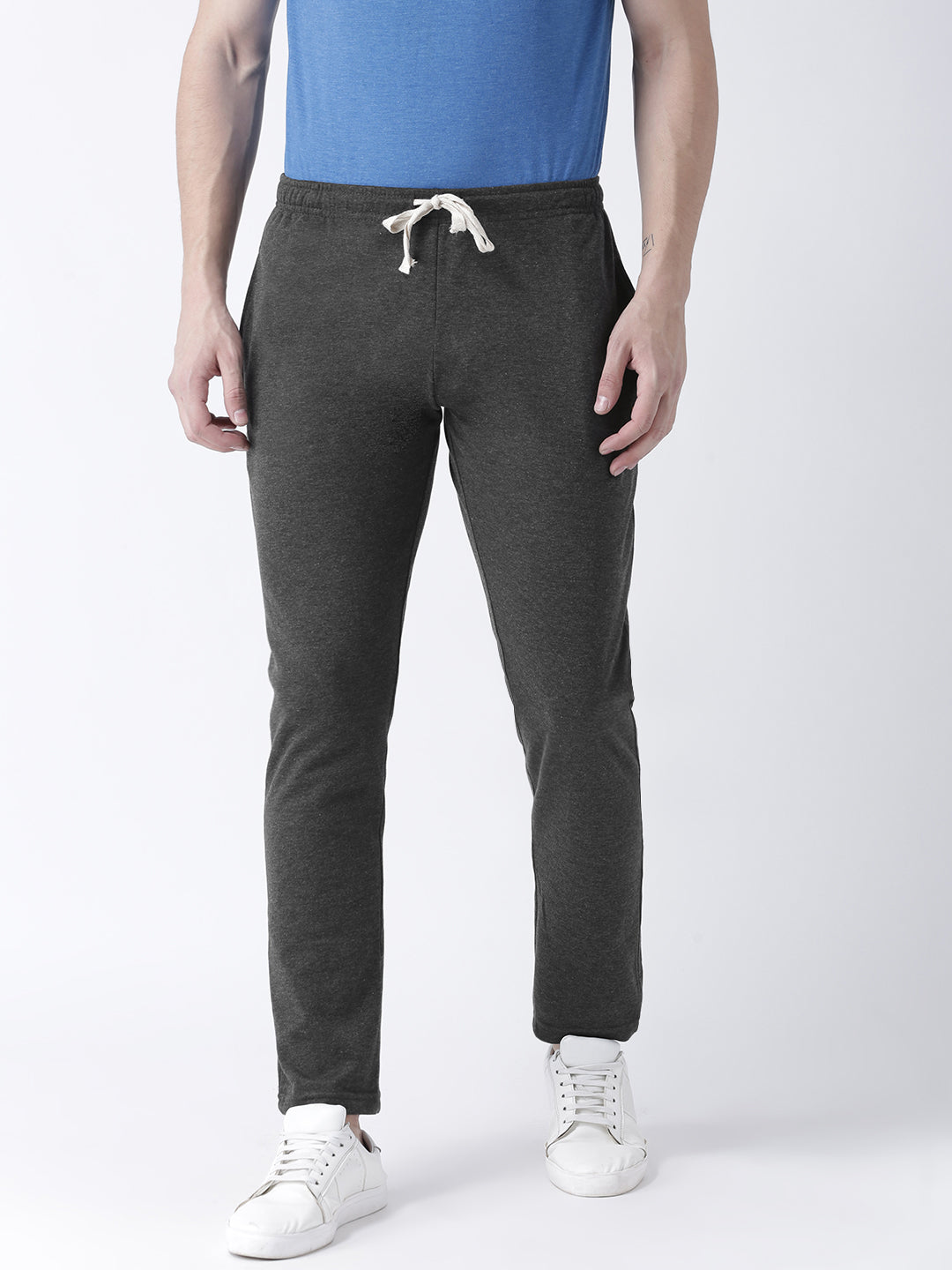 Charcoal Solid Track Pant