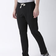 Black Solid Track Pant