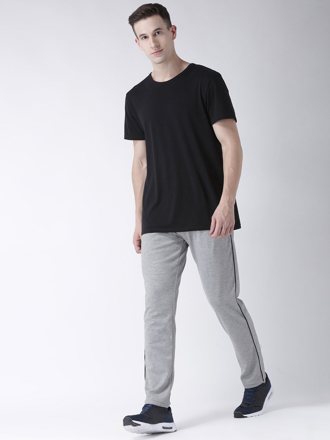 Grey Solid Track Pant