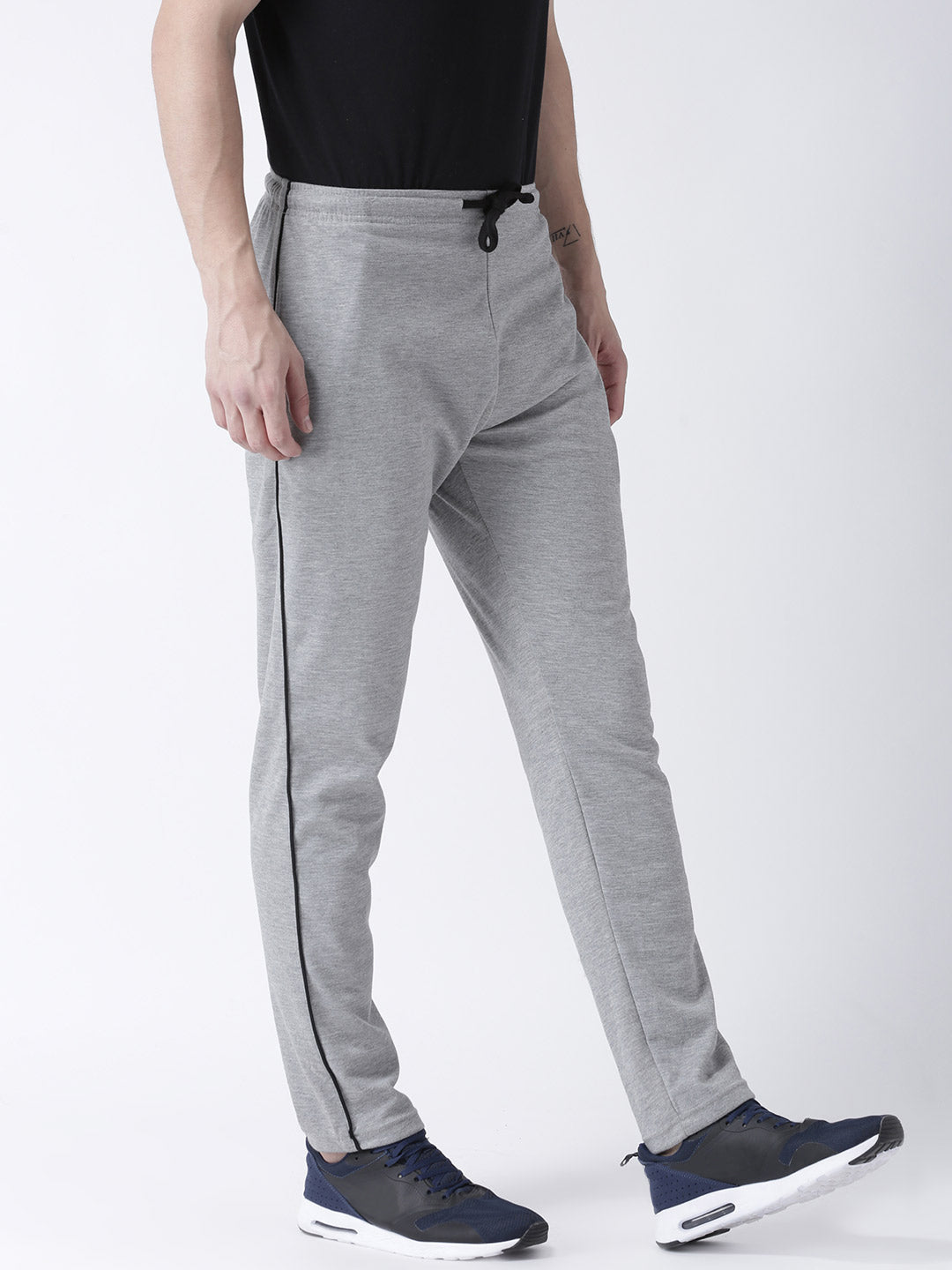 Grey Solid Track Pant