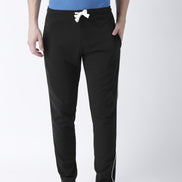 Black Solid Track Pant