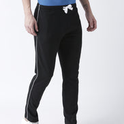 Black Solid Track Pant