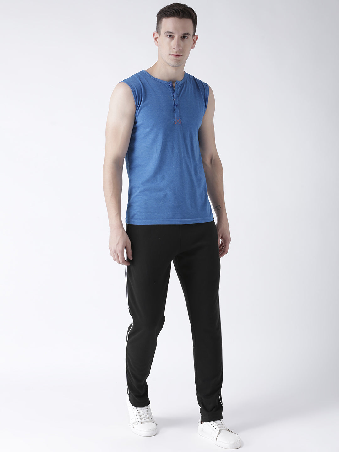 Black Solid Track Pant