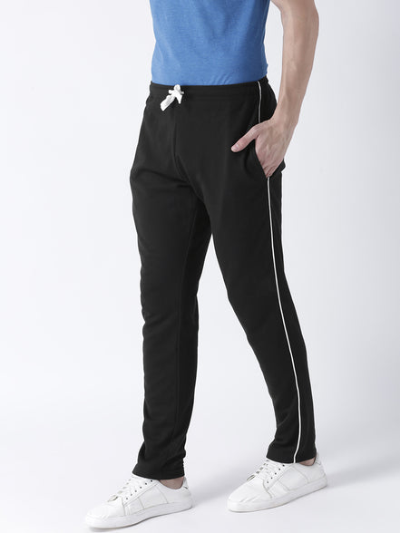 Black Solid Track Pant