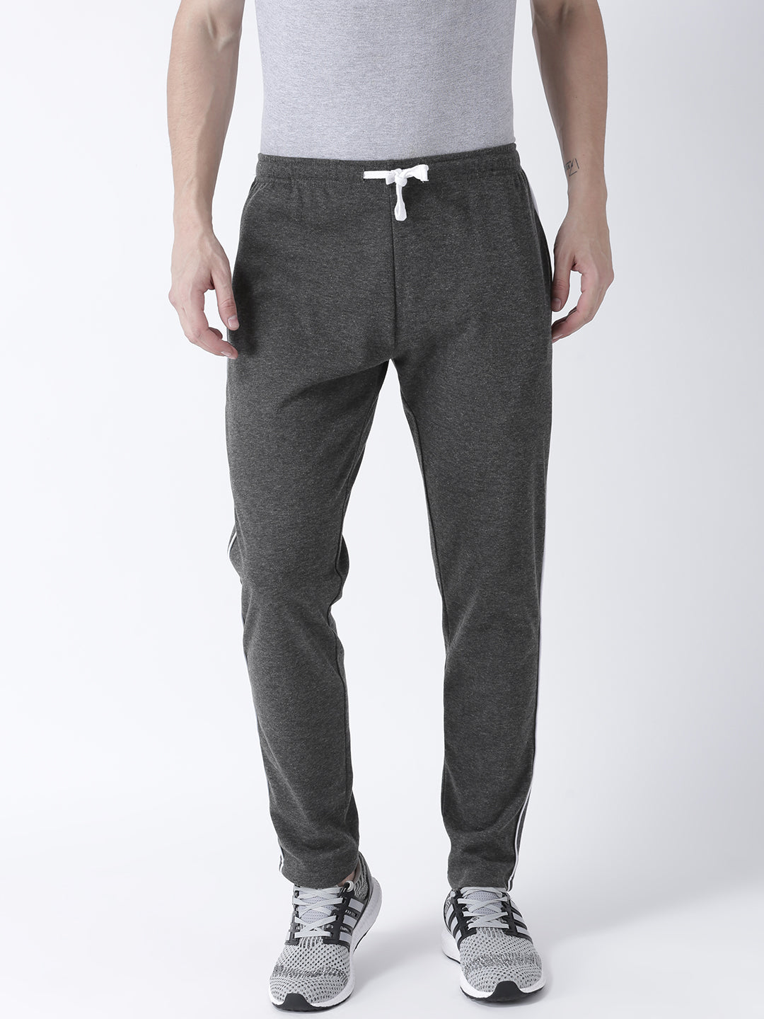 Grey Solid Track Pant