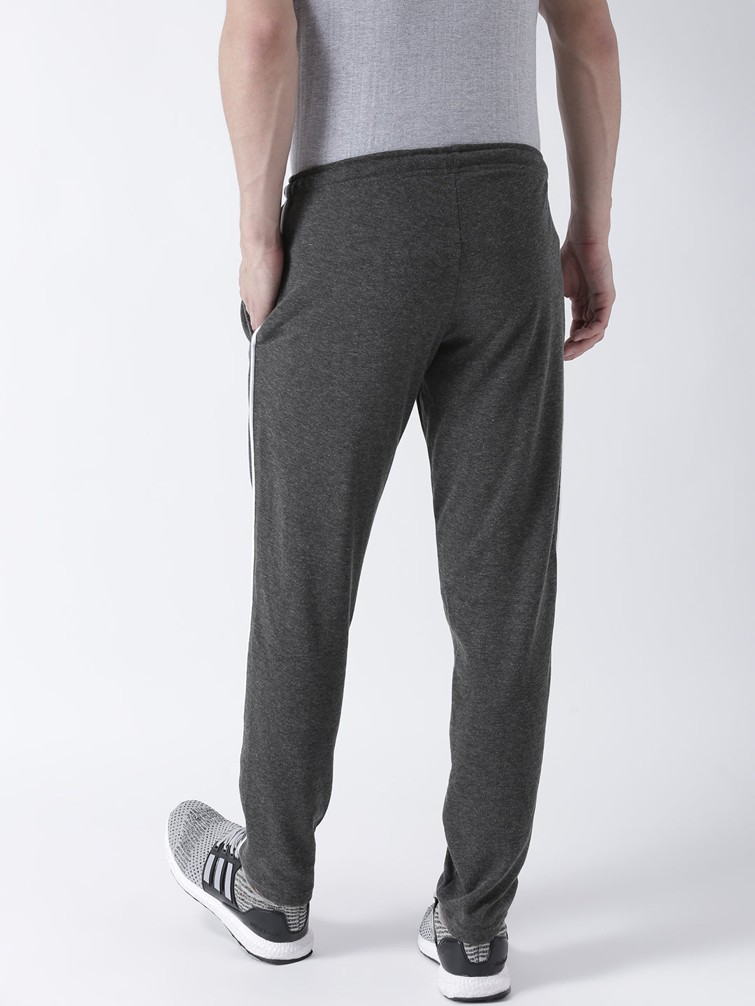 Grey Solid Track Pant