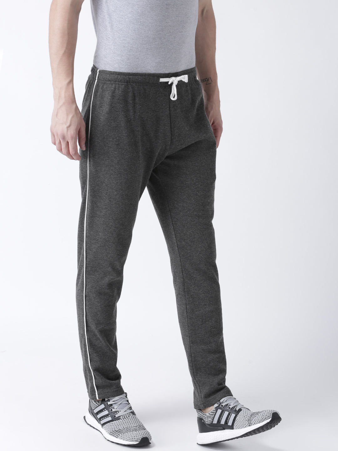 Grey Solid Track Pant