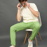 Green Solid Jogger