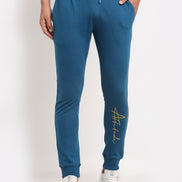 Teal Printed Track Pant