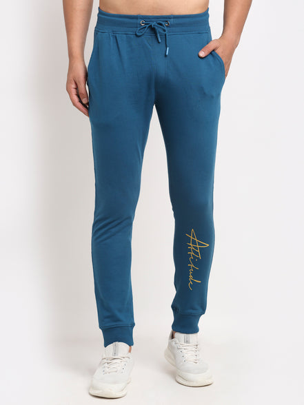 Teal Printed Track Pant