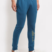 Teal Printed Track Pant