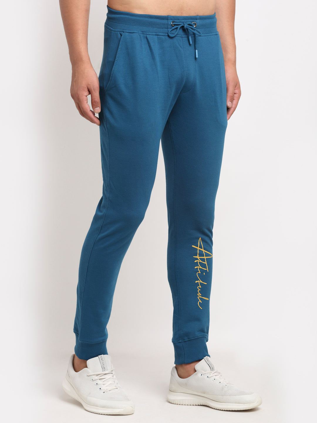 Teal Printed Track Pant