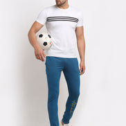 Teal Printed Track Pant