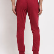 Wine Printed Track Pant