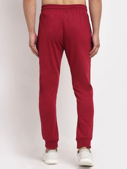 Wine Printed Track Pant