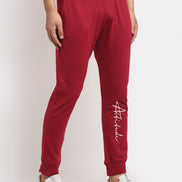 Wine Printed Track Pant