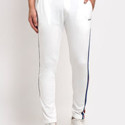 White Side Piping Solid Track Pant