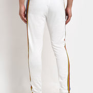 White Side Piping Solid Track Pant