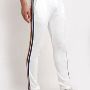 White Side Piping Solid Track Pant