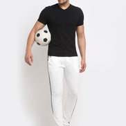 White Side Piping Solid Track Pant