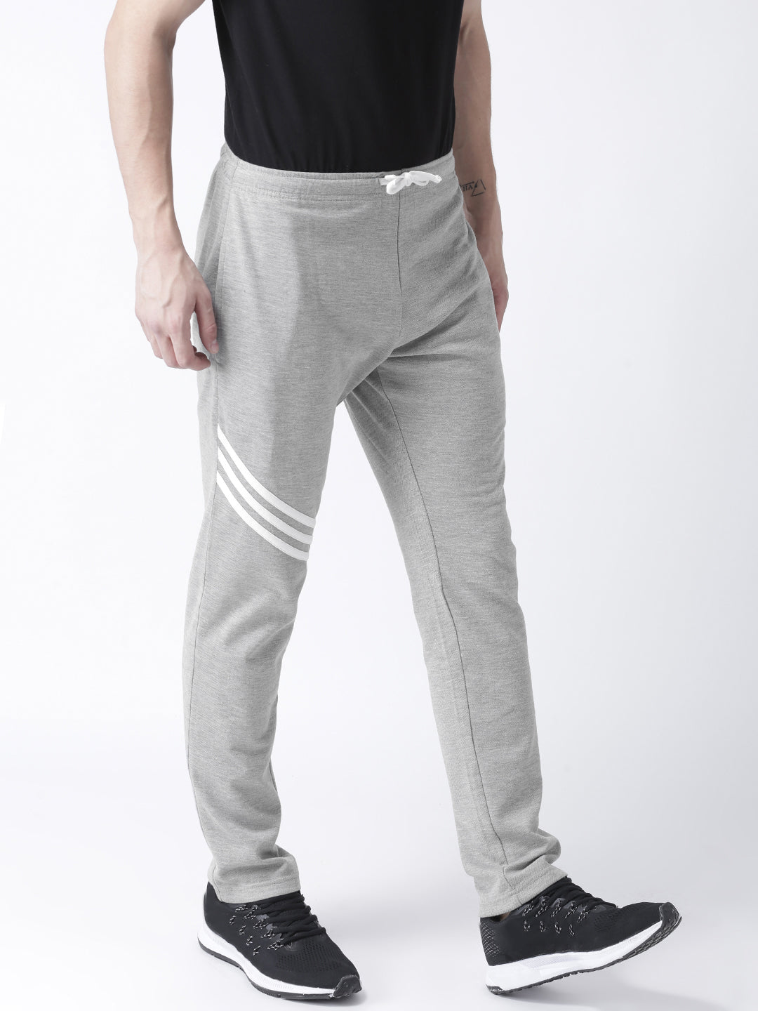 Grey Striped Track Pant