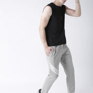 Grey Striped Track Pant