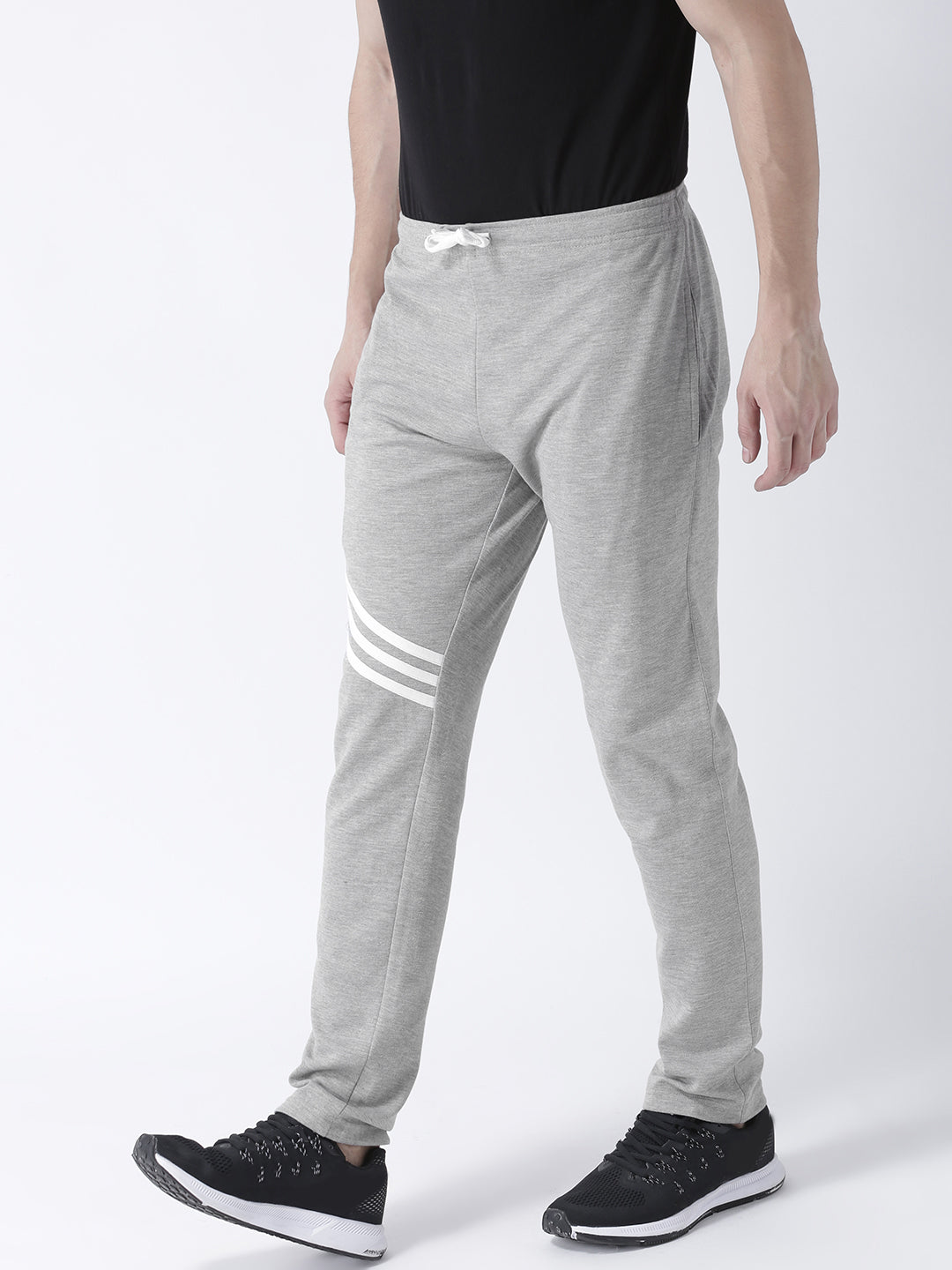 Grey Striped Track Pant