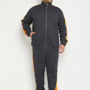 Anthra Melange Colorblocked Plus Size Track Pant