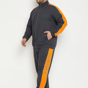 Anthra Melange Colorblocked Plus Size Track Pant