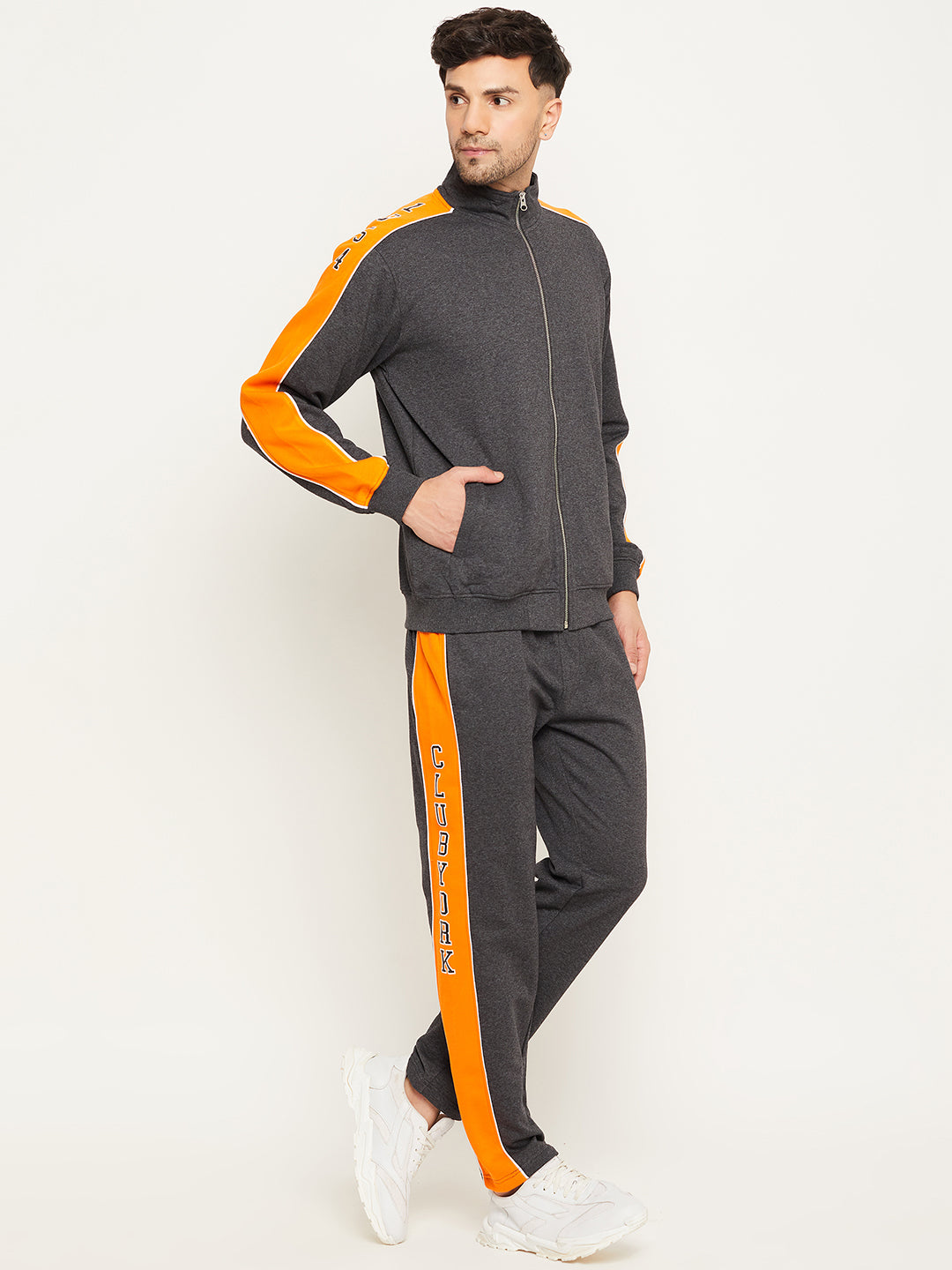 Anthra Melange Colorblocked Track Pant