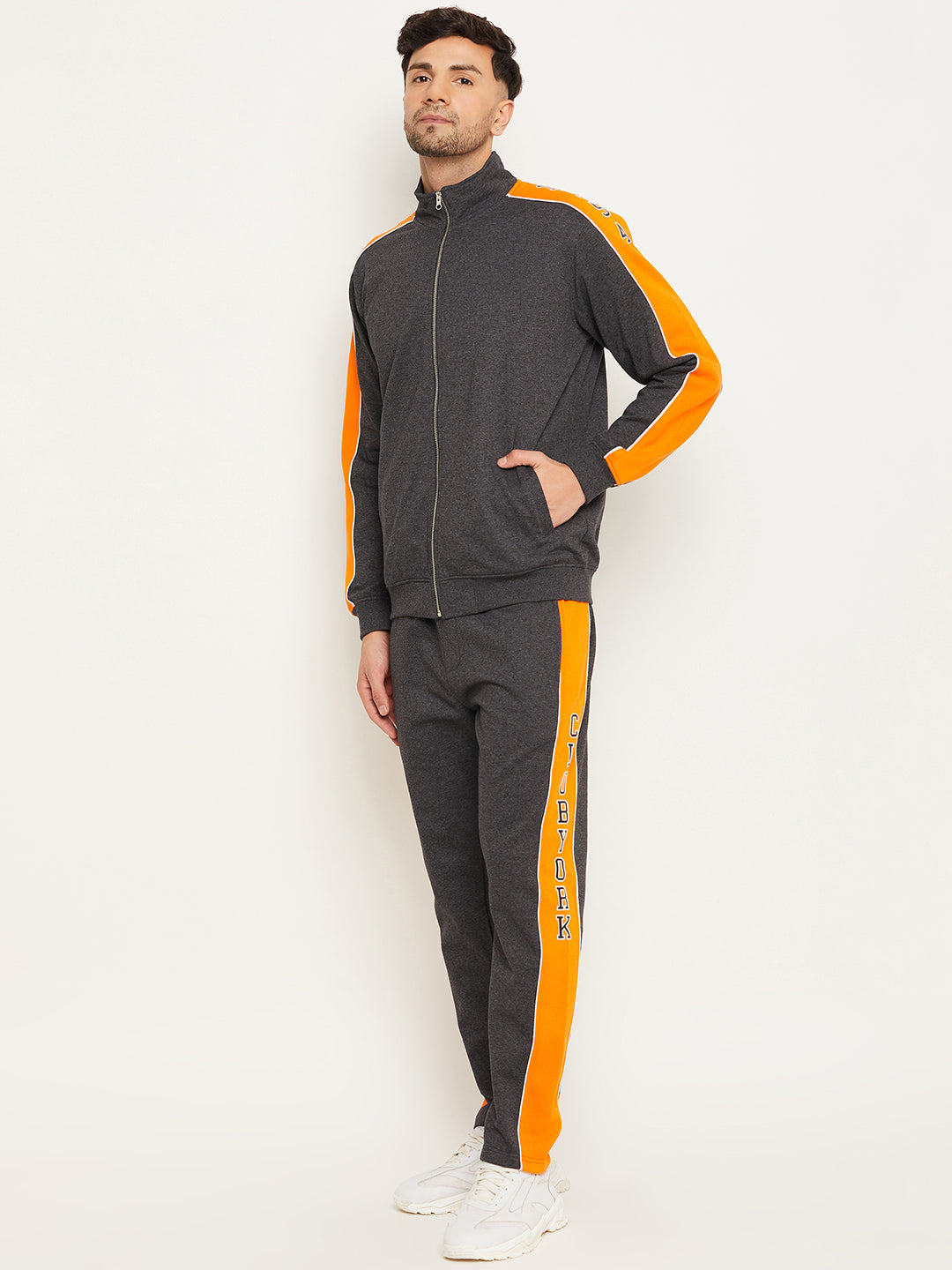 Anthra Melange Colorblocked Track Pant